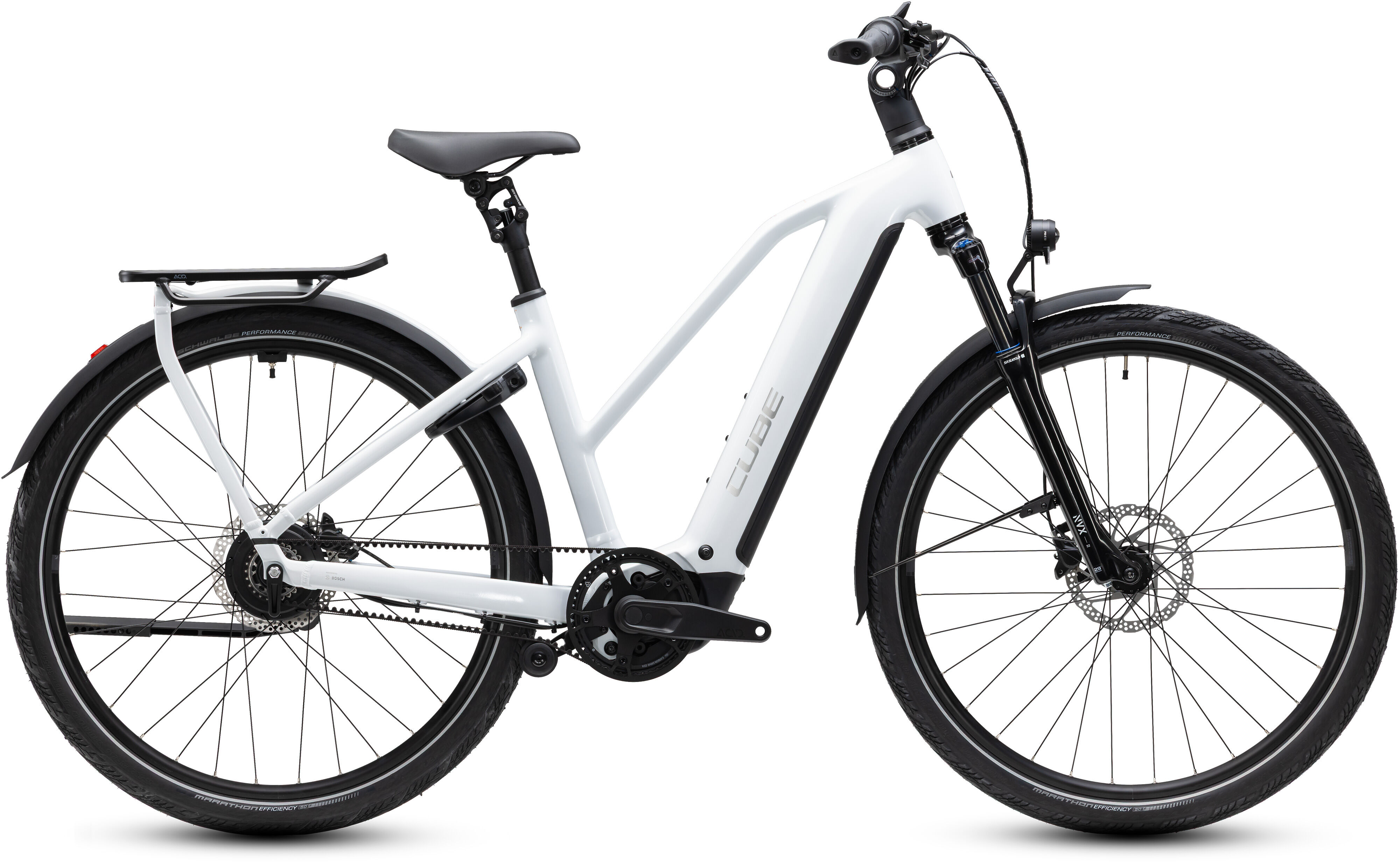 Cube Kathmandu Hybrid Deluxe Pro 800 Trapez in metallicwhite'n'chrome