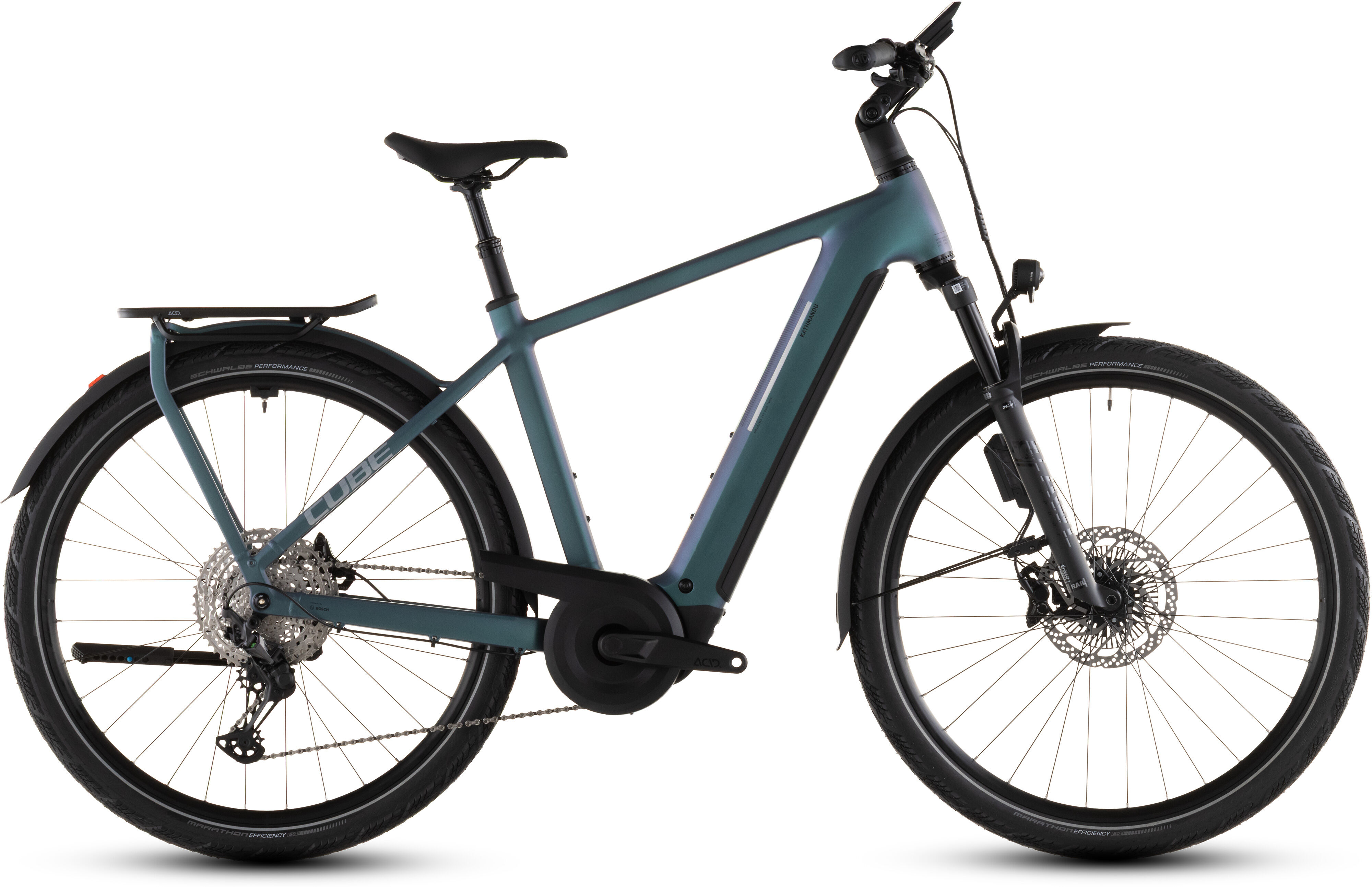 Cube Kathmandu Hybrid EXC 800 smaragdgrey´n´prism UN3556 Fahrzeug mit Antrieb durch Lithium-Ionen- Batterien. Transport nach SV 388 und 666 ADR.